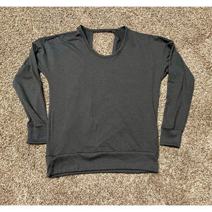 Marika Women's Open Back Shirt, Size Medium, Dark Gray, NWOT